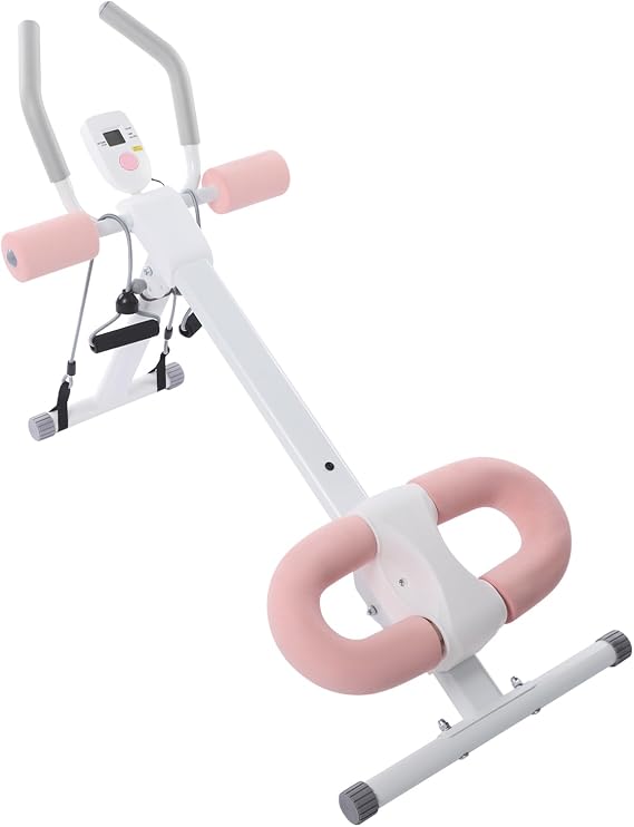 Ab Machine, Abs Workout Equipment, Foldable Adjustable Ab Trainer Machine for Abs Workout at Home Gym, 114 x 50.5 x 54-70 cm