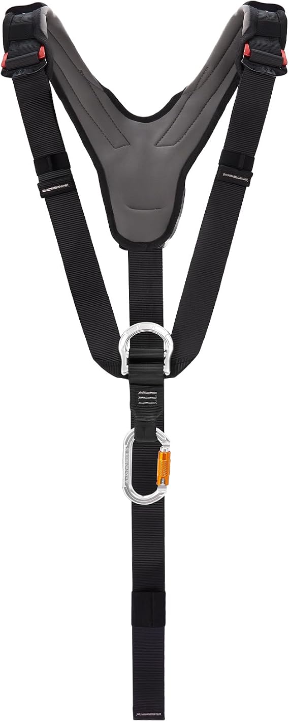 SOB Climbing Harness Shoulder Harness, Adjustable Shoulder Harness with Carabiner, Compatible with Climbing Harnesses