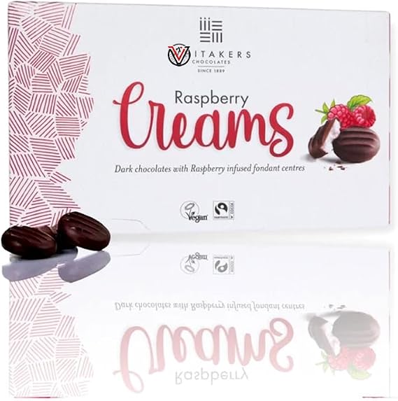 Whittakers Dark Chocolates With Cream Center Variety Flavours of Chocolates Gift Boxes 150g (Whittakers Raspberry Creams 150g)