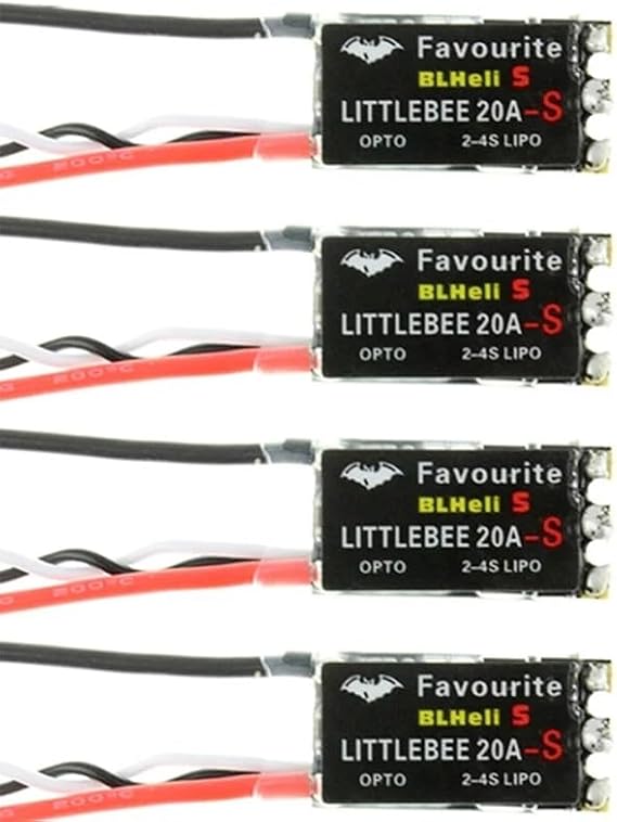Bee Spring 20/30A Favorite BLHeli-S Brushless ESC DShot Speed Controller Motor 2~6S Lipo for FPV Quadcopter (4PCS 20A)