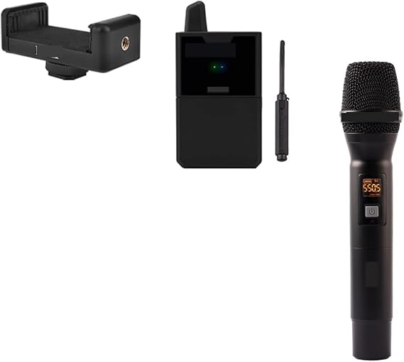 Wireless Camera Microphone System With Metal Handheld Mic Real-time Monitoring 50meters Range For Camcorder Phone Interview,Ew-c100h