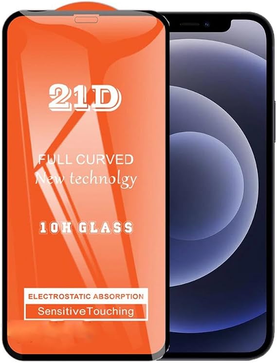 Bzontech Apple iPhone 12 Mini 5.4 ile Uyumlu Ekran Koruyucu 21D Tam Kaplayan