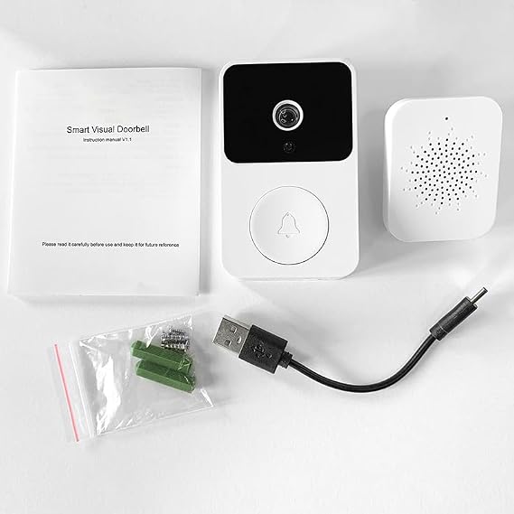 Kablosuz Görüntülü Kapı Zili WiFi Akıllı Doorbell HD Gece Görüşlü Uzaktan Kontrollü Mobil Bildirimli İnterkom Kapı Kamerası
