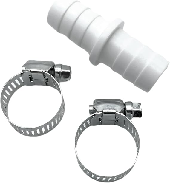 Waste Pipe Connector, 66mm Straight Coupler with Clips, 21mm