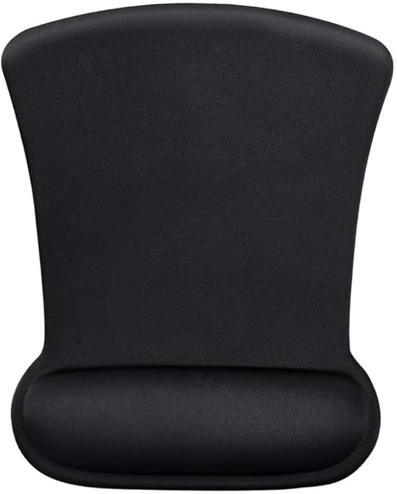 ErgoComfort Bilek Destekli Mouse Pad Ergonomik Mouse Altlığı Kaymaz Taban Bilek Koruyucu Bilgisayar Ofis Oyuncu Mousepad Siyah