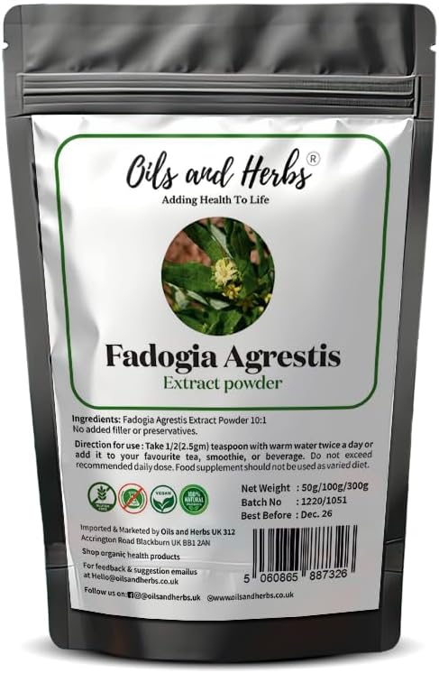 High Strength Fadogia Agrestis Extract Powder 10:1 - No Fillers and Binders