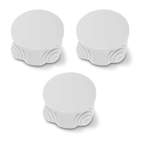 LEDSone 3 Pack IP55 Junction Box Waterproof Electric Cable Connector Unit Shockproof Adaptable Electric Box Indoor/Outdoor Box 50 x 50