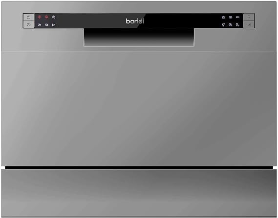 Baridi Table top dishwasher, 6 place settings and 6 programmes - Silver - DH84 [Energy Class F]