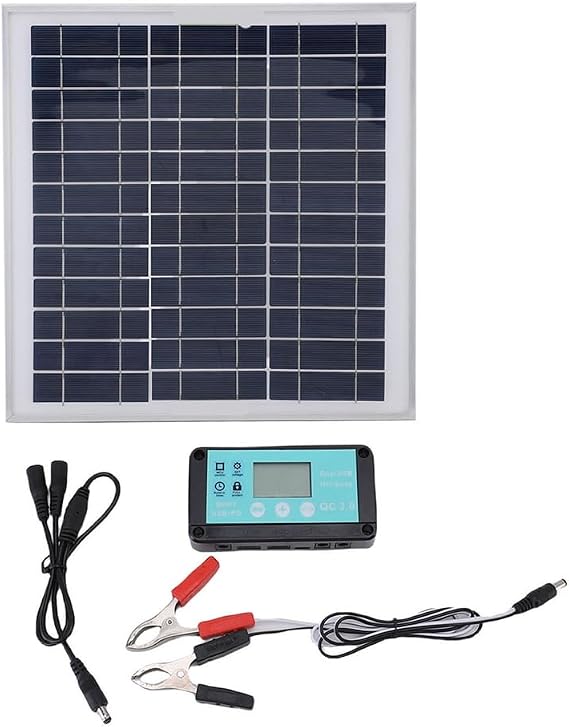 100W 12V Solar Panel Kit with Charge Controller MPPT Aluminum Solar Panel for Outdoor RV Camping Boat Trailer System
