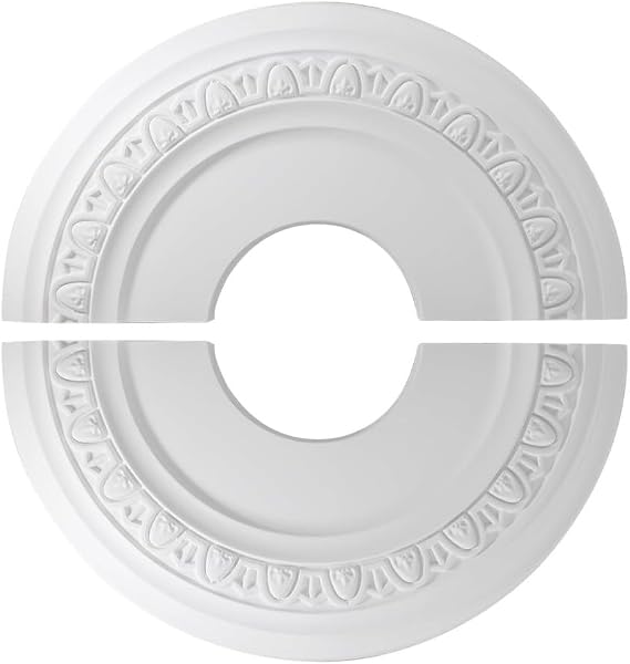 Split PU Ceiling Medallion 12inch For Lights And Ceiling Fans Decorative Ceiling Plate With Lightweight And Construction