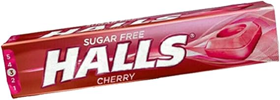 HALLS Original Cherry Menthol Sweets, 15 Bars