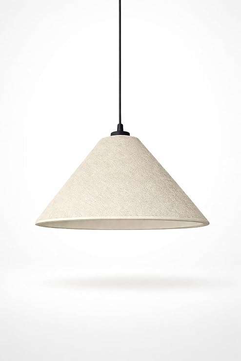 Modern Sarkıt Avize, Minimalist Pendant Lamba, Bej Dokulu Metal Gövde, Yemek Masası & Salon Aydınlatma, Tavan Lambası, Dekoratif İç Mekan Aydınlatma [Enerji Sınıfı A]
