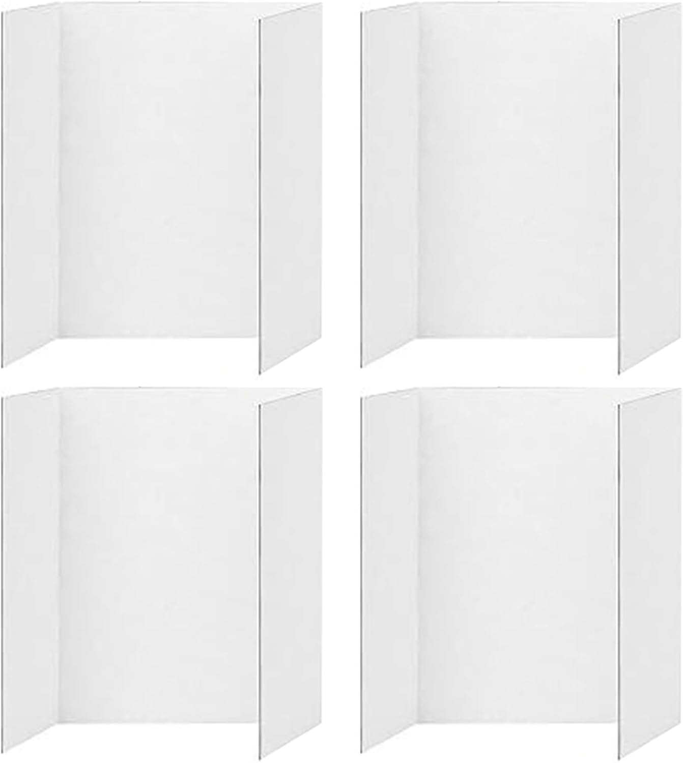 Tabletop Poster Display Board Easy-to-Carry Presentation Board 4pcs Tri-fold Poster Boards Small White Presentation Boards 4pcs 35cm