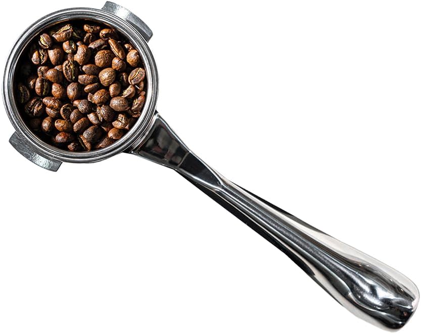 CafePress Sing COD Espresso Porta Filter, All Stainless Steel, 180° Horizontal, Bottomless, Fits 58mm Baskets