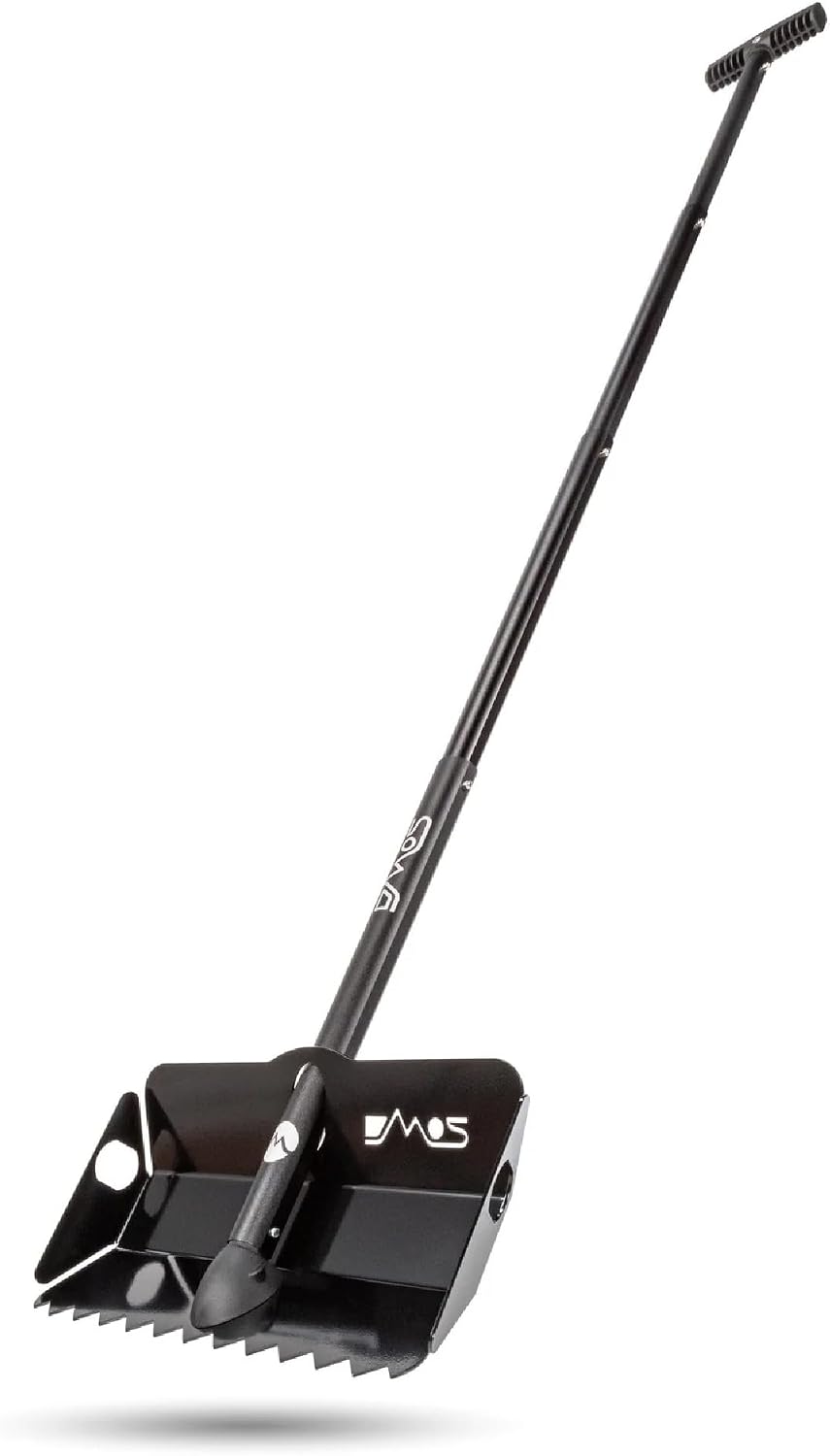 DMOS Stealth Shovel - Heavy Duty Aluminum Sand and Snow Shovel with Extendable and Foldable Handle for Camping, Overground, Survival, and Off-Road, Opaque, Regular
