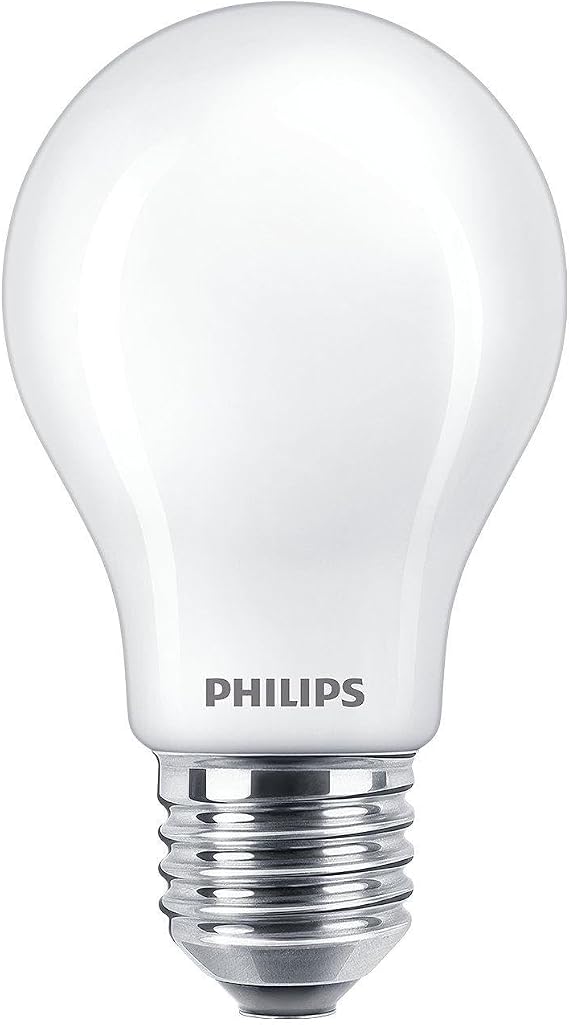 Philips Master LED GLS A60 Light Bulb 5.9W 60W Equivalent E27 Edison Screw Frosted DimTone Warm Glow 2200K–2700K CRI95 High Colour Rendering Dimmable LED Lamp [Energy Class D]