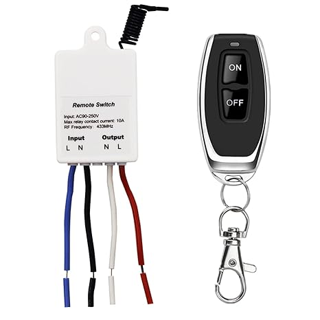 QIACHIP Wireless Light Switch Kit RF Relay 433 Mhz Remote Receiver 230V