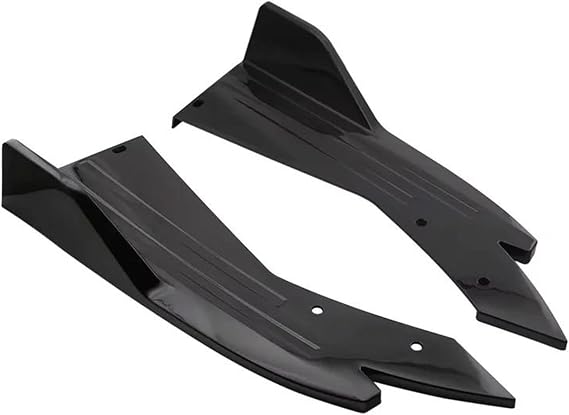 For Mitsubishi For Lancer 6 7 8 9 10 For Evolution EVO X Rear Bumper Lip Diffuser Splitter Canard Protector Front Spoiler Body Kit HETEVSCCK(Gloss Black)