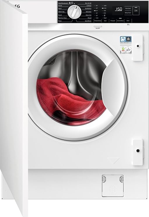 AEG Washing Machine 7 kg Class B LFX6G7434BI Stainless Steel [Energy Class B]
