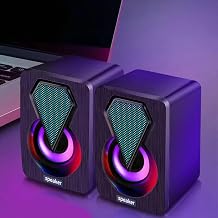 2.0 USB Mini Hoparlör – 1+1 Stereo PC Speaker, Kablolu Masaüstü Ses Sistemi, Laptop & Bilgisayar Uyumlu, Kompakt Güçlü Ses