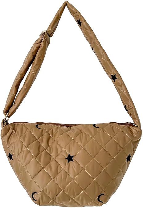 CHANGYUE Large Capacity Quilted Crossbody Bag with Adjustable Strap