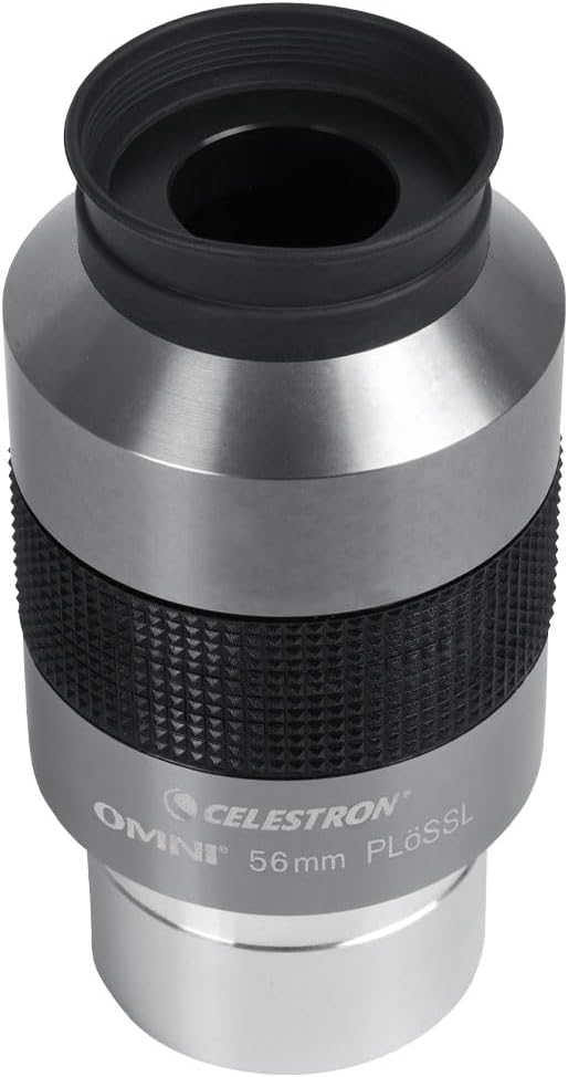 Celestron 93328 Omni 2 inç mercek, 56 mm ultra uzun odak uzaklığı ve üstün ışık iletimi – Derin gökyüzü yıldız kümeleri, yıldız bulutları ve galaksileri izlemek için, gümüş/siyah