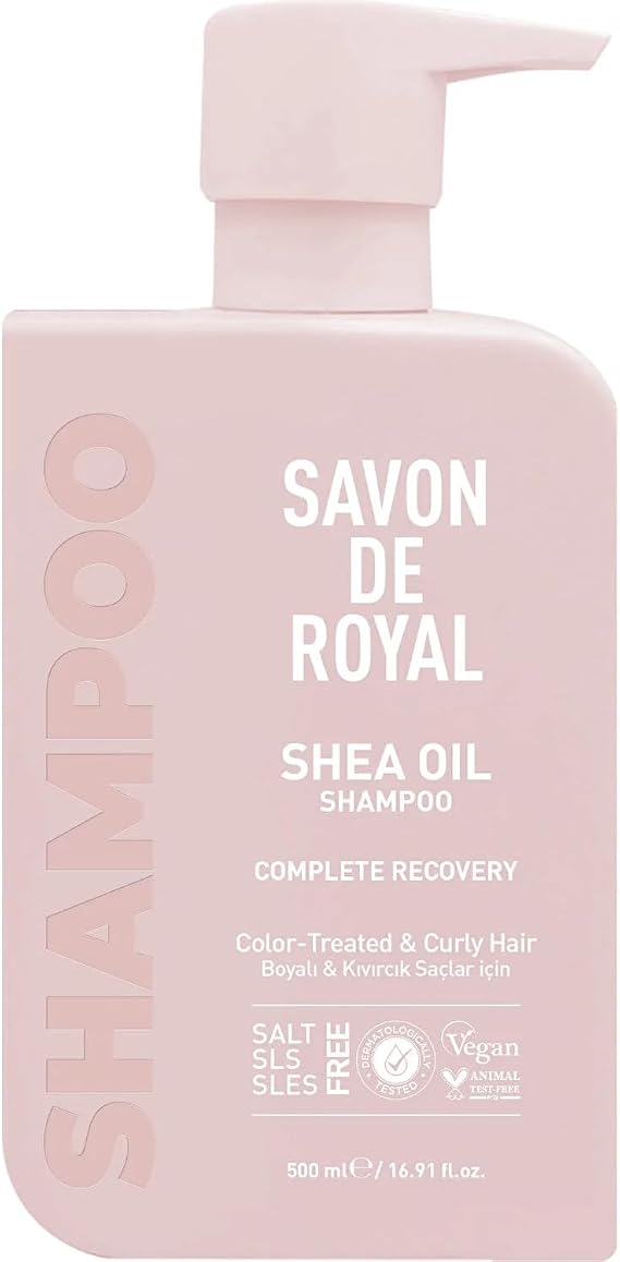 Savon de Royal Miracle Şampuan 500 ml | Boyalı Ve Kıvırcık Saçlar | Iyileşme Etkili | Shea Yağı | Tuz Içermez