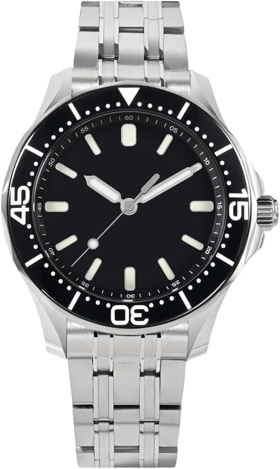 San Martin SN0088G Retro Luxury Diver Men Watches Sapphire Glass YN55 Automatic Mechanical Vintage Watch 20Bar Luminous (Black Without Logo),
