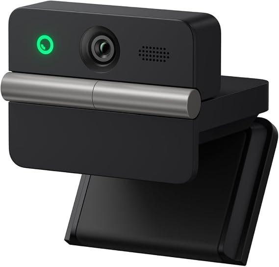 OBSBOT Meet Flip 4K katlanabilir dizüstü bilgisayar kamerası, 1/2 inç sensörlü, AI Framing ve PDAF otomatik odaklama, çift mikrofon, hareket kontrolü, AI Notes, HDR, güzellik modu, Mac, PC, Zoom