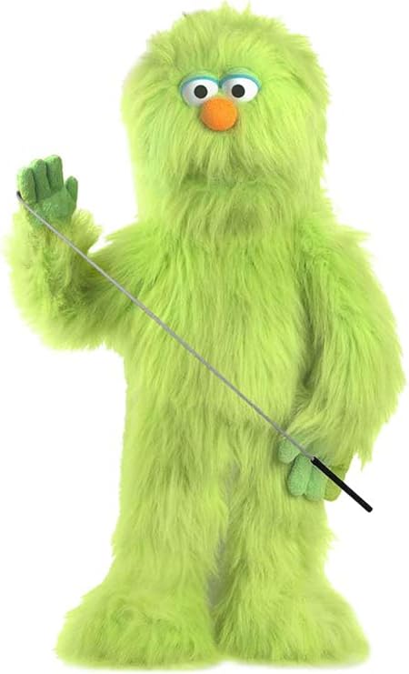 30" Green Monster Puppet Full Body Ventriloquist Doll Style Puppet