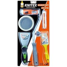 5 Parça Boyacı ve Nalbur Seti, Spatula, Kesme Fırçası, Yedek Rulo, Bant, 10cm Fırça Dahil