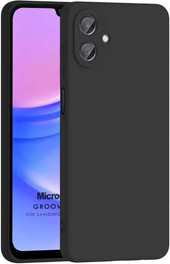 Microsonic Samsung Galaxy A07 için Kılıf Groovy Soft Siyah [Galaxy A07 ile Uyumlu Kılıf - Siyah]