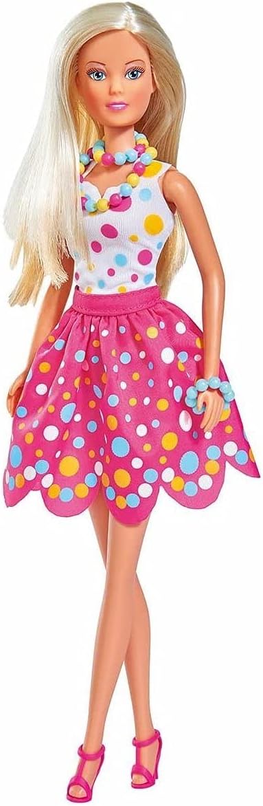 Simba, 105733186, Steffi Love İnci Modası Oyuncak Bebek Set, 90 Adet Rengarenk Boncuk, 29 cm, Steffi Love Pearl Fashion