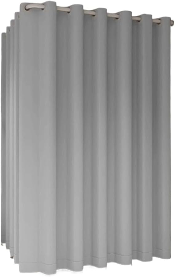 Simple Mobile L-shaped Changing Room with Curtain Corner Wall Mounted Dressing Room For Store And Home(Gris,90 * 90cm)