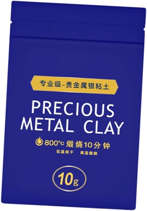 Oshhni Silver Clay Metal Clay Jewelry Hand Making Material Modeling for Crafts Sculpting, 10g