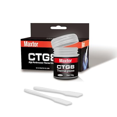 Maxtor CTG8 Thermal Compound Paste Heat Sink for IC/Processor/CPU/GPU/All Coolers, 12.8W/m.k Carbon Based High Performance, Thermal Interface Material