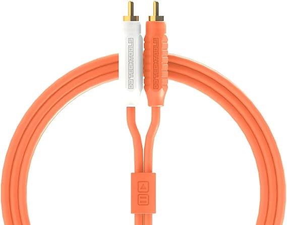 DJ TechTools Chroma Cables Audio RCA to RCA Cable 2mt | Neon Orange