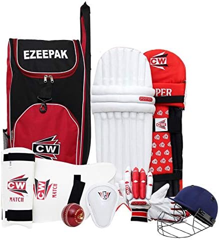CW Player Choice Training Cricket Kit Without Bat Right Or Lefty Handed Complete Batting Set (5 (10-11 Yr) Youth, Left)