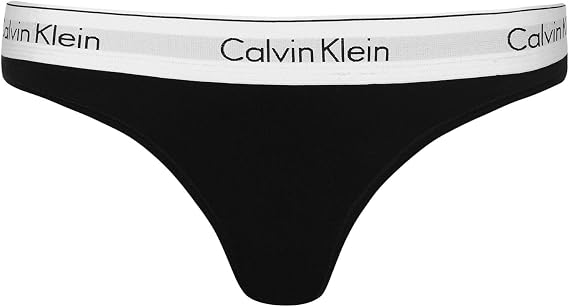Calvin Klein Women Thong Tanga, Multicolor (Black), XXL