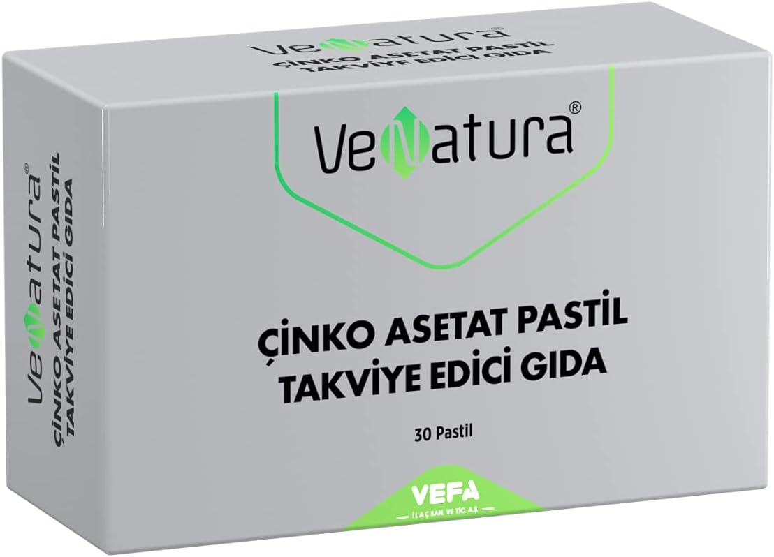 Venatura Çinko Asetat 30 Pastil ÇİLEK Renkli