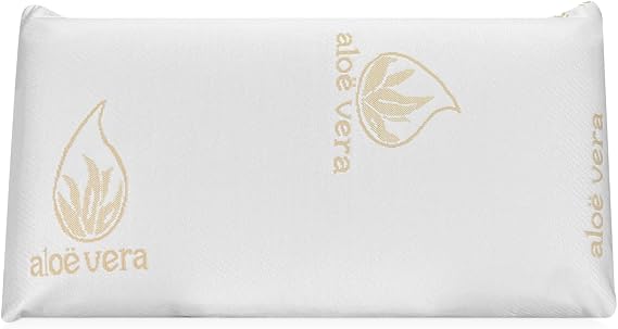 DUÉRMETE ONLINE - Aloe Vera Visco Memory Foam Pillow | Maximum Comfort and Excellent Adaptability with Anti-Stress Properties | 70 x 40 cm