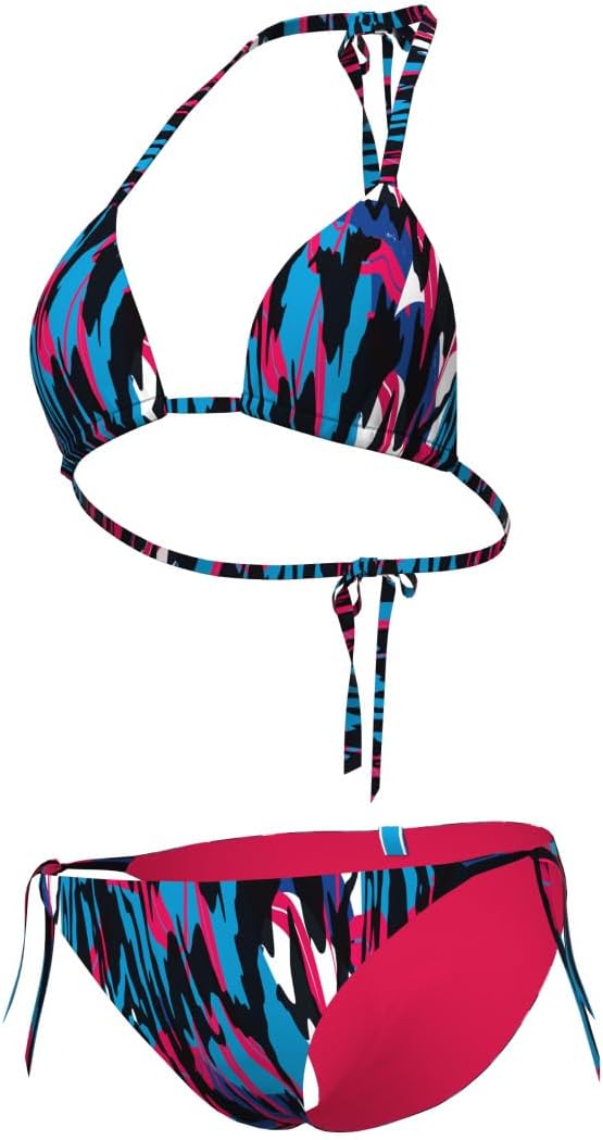 Water Print Kadın Çok Renkli Yüzücü Bikini 007085301