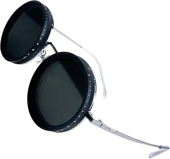 Adjustable Tint Sunglasses - 1-9 Gears Adjustable Rounded Fishing Glasses | Women's Accessories with Polarized Lens, Beach Driving with Golf, Outdoor for Travel Hiking Fishing