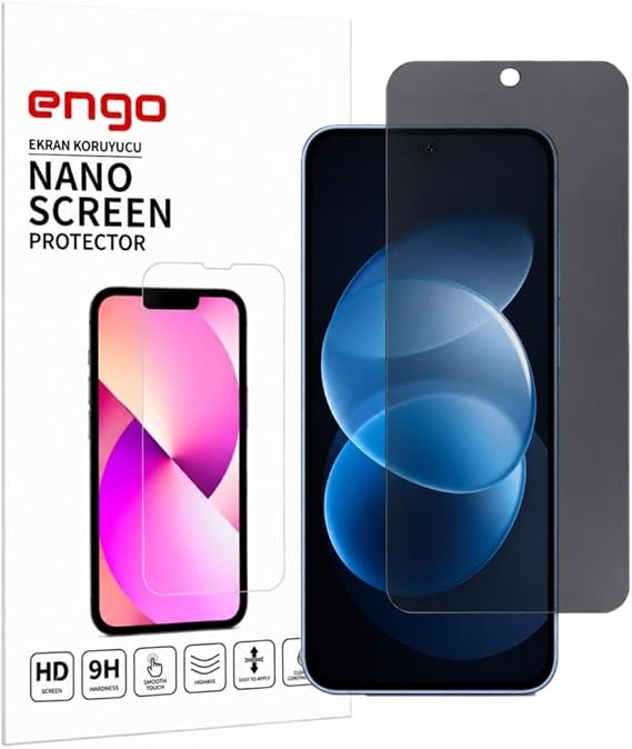 Engo Xiaomi Note 17 Pro İle Uyumlu Hayalet Ekran Koruyucu 6.83 İnç, Yan Görüş Gizlilik Filtresi, Çizilmeye Dayanıklı Kırılmaz Nano Cam