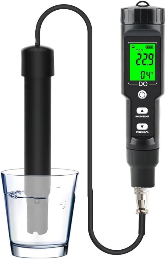 Dissolved Oxygen Meter, Professional Digital Pen Type Dissolved Oxygen Test, Dissolved Oxygen Detector for Pond Aquarium Aquaculture and Water Fish Tank