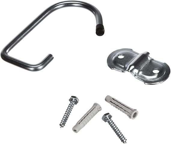 Sauvic 01521 - Multipurpose hook, for bicycle wheel (ceiling), in zinc plated steel, 13 x 2 x 6 cm.