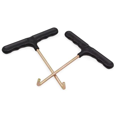 Trampoline Spring Pull Tool Kit Parts Hook Puller for Spring Installation Disassembling 2 Pack (T-Hook)