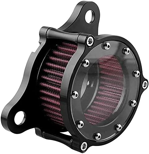 Harley Motorcycle Air Filter-Motorcycle Air Filter CNC Black Air Cleaner Intake Filter Compatible with Harley Sportster Police XL883P,ChristmasNew Year gifts