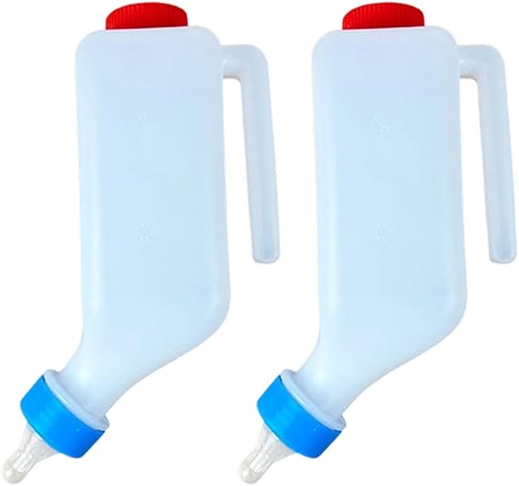 Goat Feeding Bottle, Deep Cleaning Stand, 2pcs Lamb Feeding Bottles, Goat Milk Feeders, Easy Feeding Design, For Outdoor Farm Barn Ranch Fence