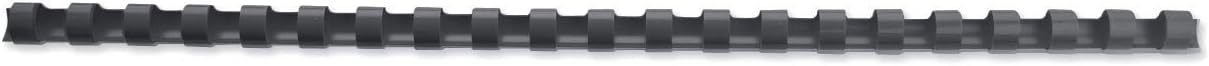 GBC CombBind Binding Combs, 6 mm, 25 Sheet Capacity, A4, 21 Ring, Black, Pack of 100, 4028173